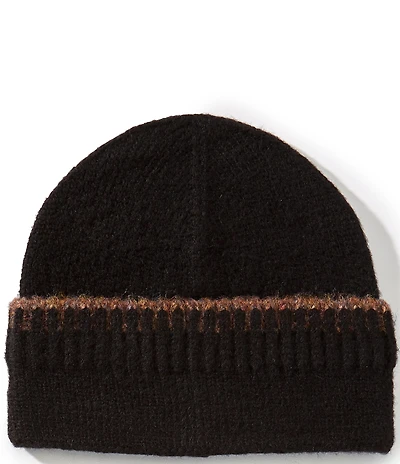 SASSO + SMYTH Solid Contrast Stitch Beanie