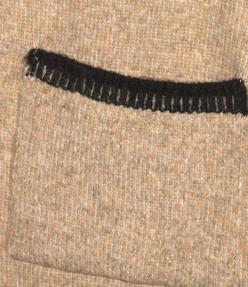 SASSO + SMYTH Solid Contrast Stitch Muffler