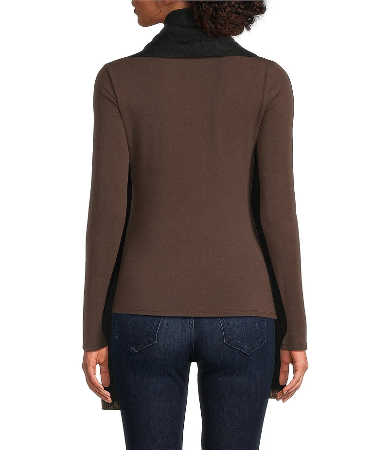 SASSO + SMYTH Solid Contrast Stitch Muffler