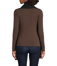 SASSO + SMYTH Solid Contrast Stitch Muffler