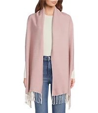 SASSO + SMYTH Two Tone Fringe Scarf Wrap