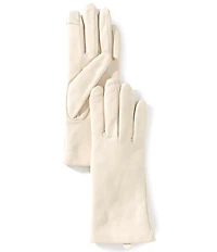 SASSO + SMYTH Women's Leather Cashmere Tech Tip Traditional Five Finger Gloves