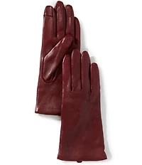 SASSO + SMYTH Women's Leather Cashmere Tech Tip Traditional Five Finger Gloves