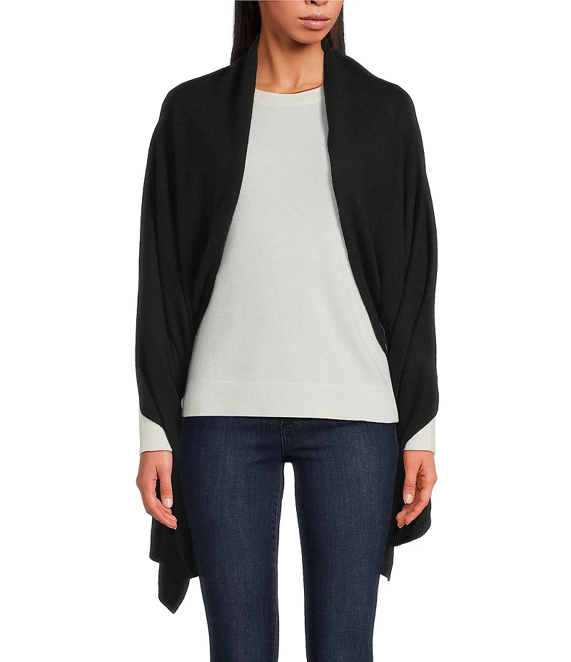 SASSO + SMYTH Wool Cashmere Knit Oblong Scarf