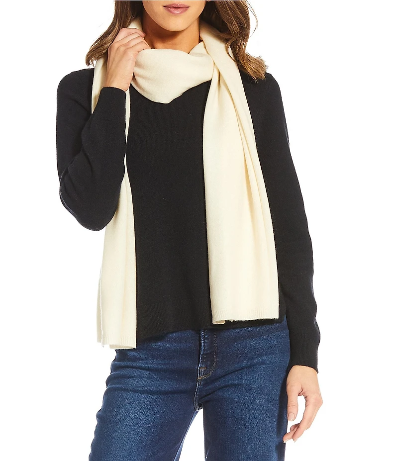 SASSO + SMYTH Wool Cashmere Knit Oblong Scarf