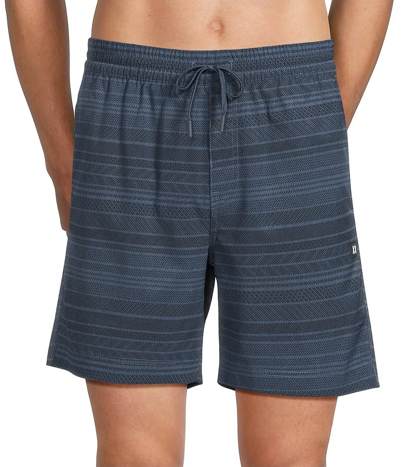 SAXX 2N1 Sea To Shore Agitated Stripe 6#double; Inseam Volley Swim Trunks