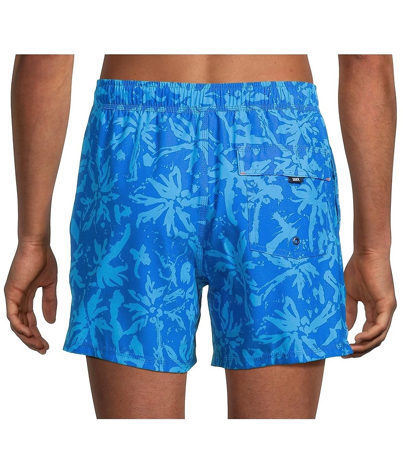 SAXX 5#double; Splash Palms Volley Swim Trunks