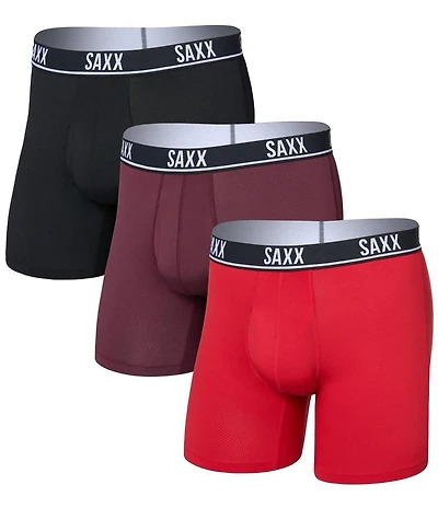 SAXX Essential Performance Mesh 6#double; Boxer Briefs 3-Pack