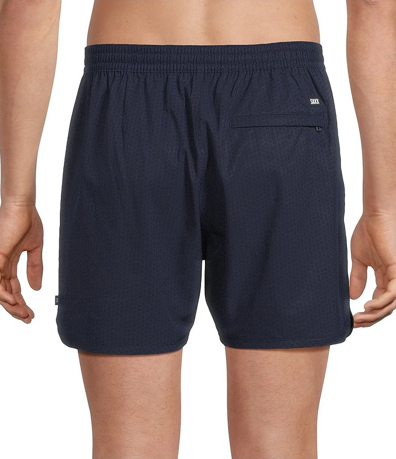 SAXX HarborMaster 2N1 Check Please 5#double; Inseam Solid Swim Trunks