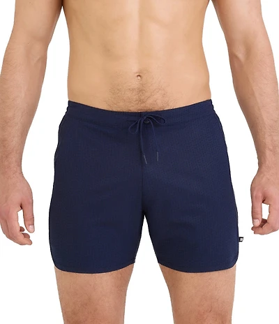 SAXX HarborMaster 2N1 Check Please 5#double; Inseam Solid Swim Trunks