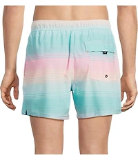SAXX Hazy Stripe Oh Buoy 2N1 5#double; Inseam Slim Fit Volley Swim Trunks