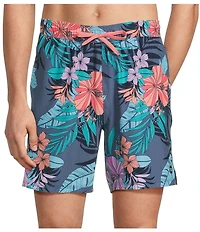 SAXX Hibiscus Jungle Oh Buoy 7#double; Inseam Swim Trunks