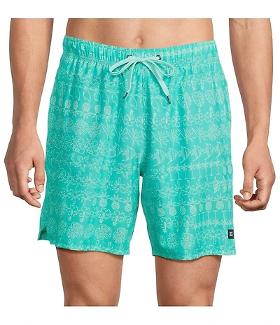 SAXX Line Up Surf Oh Buoy 7#double; Inseam Swim Trunks