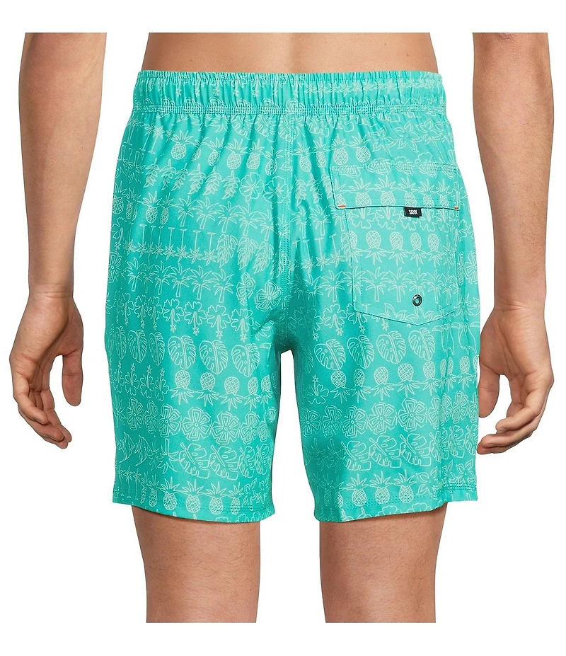 SAXX Line Up Surf Oh Buoy 7#double; Inseam Swim Trunks