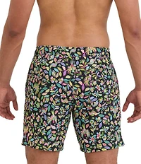 SAXX Oh Buoy 2N1 Amate Garden 7#double; Inseam Slim Fit Volley Swim Trunks