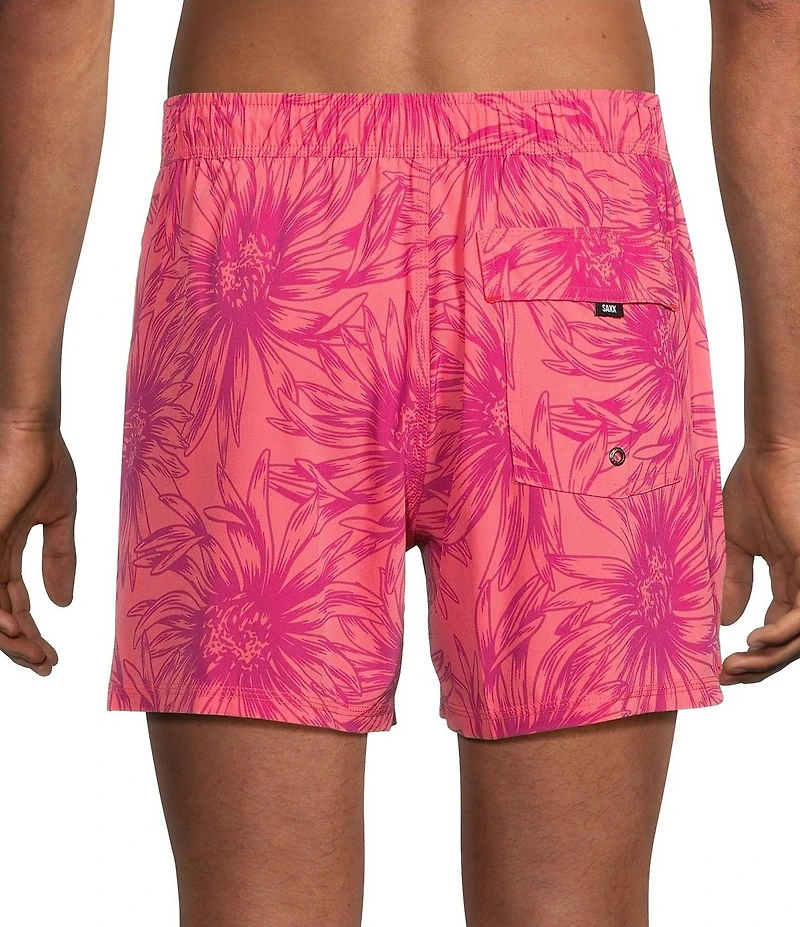 SAXX Oh Buoy 2N1 Big Daisy Slim Fit 5#double; Inseam Swim Trunks