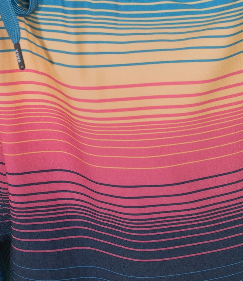 SAXX Oh Buoy 2N1 Hazy Stripe 7#double; Inseam Slim Fit Volley Swim Shorts