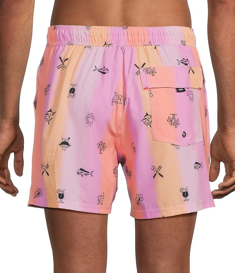 SAXX Oh Buoy 2N1 Iconic Summer Slim Fit 5#double; Inseam Swim Trunks