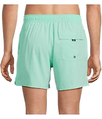SAXX Oh Buoy 2N1 Mint Jelly 5#double; Inseam Slim Fit Solid Volley Swim Trunks