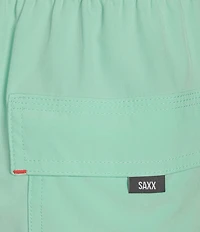 SAXX Oh Buoy 2N1 Mint Jelly 5#double; Inseam Slim Fit Solid Volley Swim Trunks