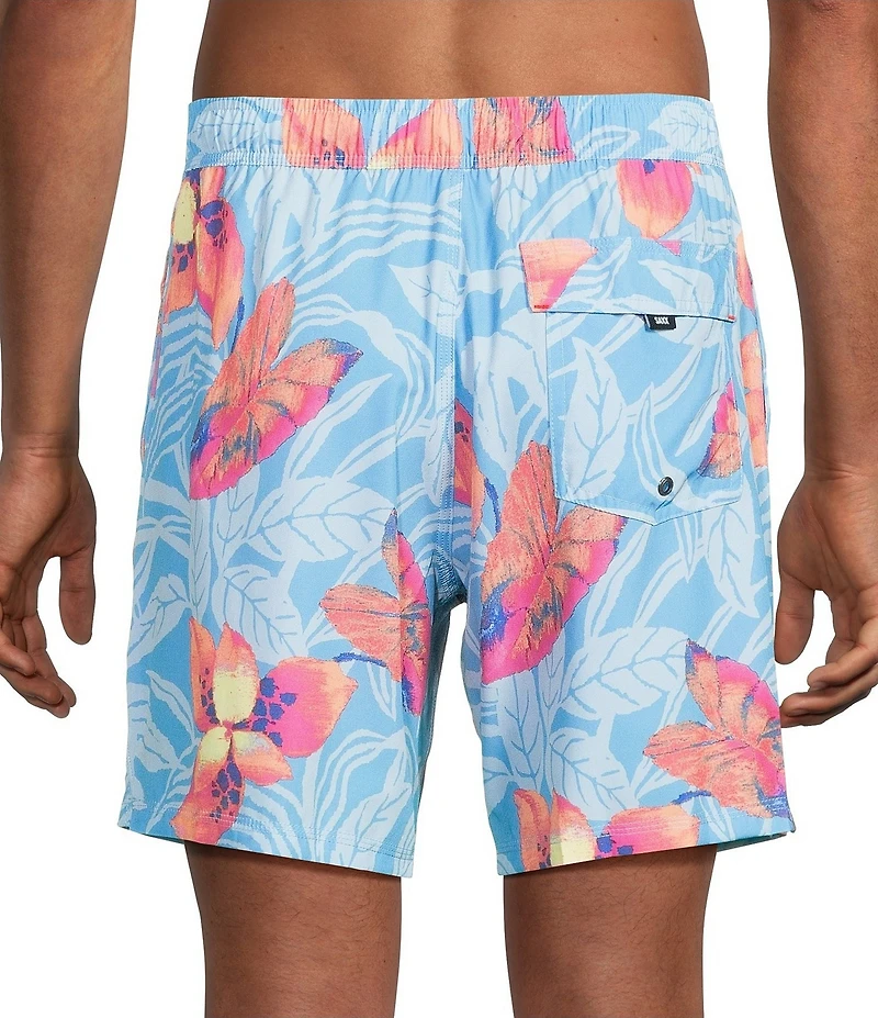 SAXX Oh Buoy 2N1 Nocturnal Orchid Slim Fit 7#double; Inseam Swim Trunks