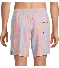 SAXX Oh Buoy 2N1 Optic Tropic 7#double; Inseam Slim Fit Volley Swim Trunks