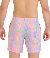 SAXX Oh Buoy 2N1 Optic Tropic 7#double; Inseam Slim Fit Volley Swim Trunks