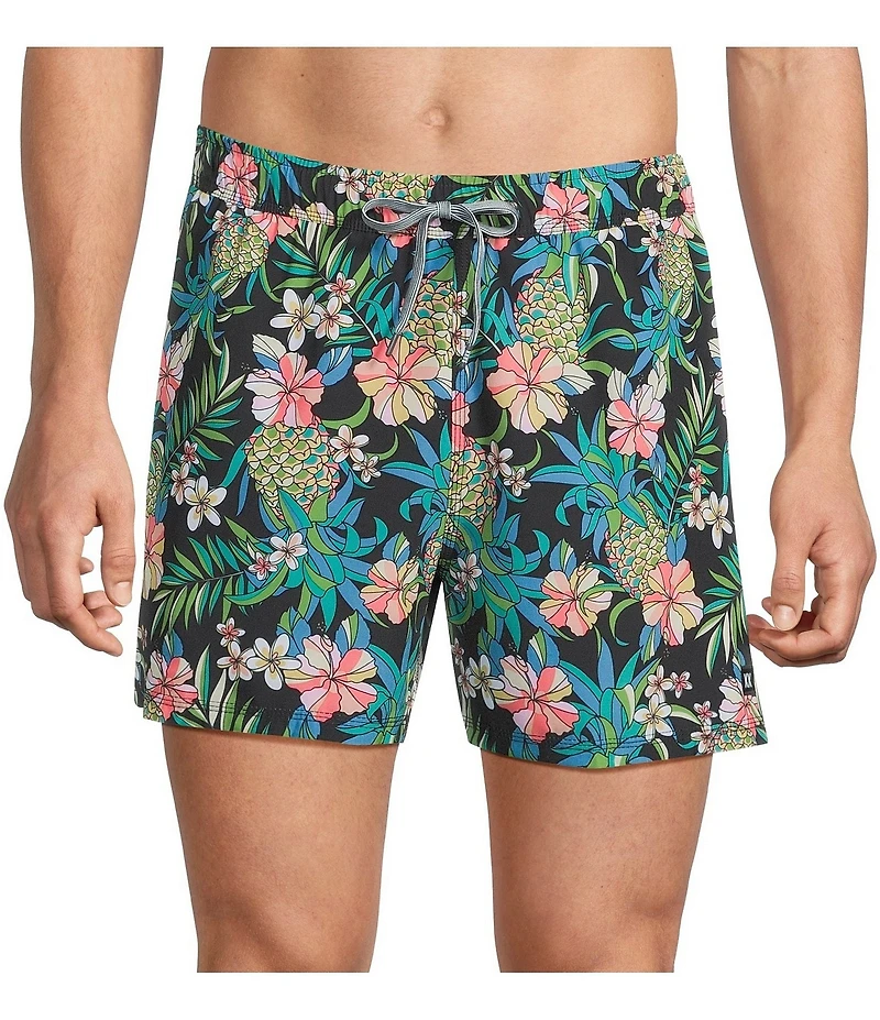 SAXX Oh Buoy 2N1 Pineapple 5#double; Inseam Slim Fit Volley Swim Shorts