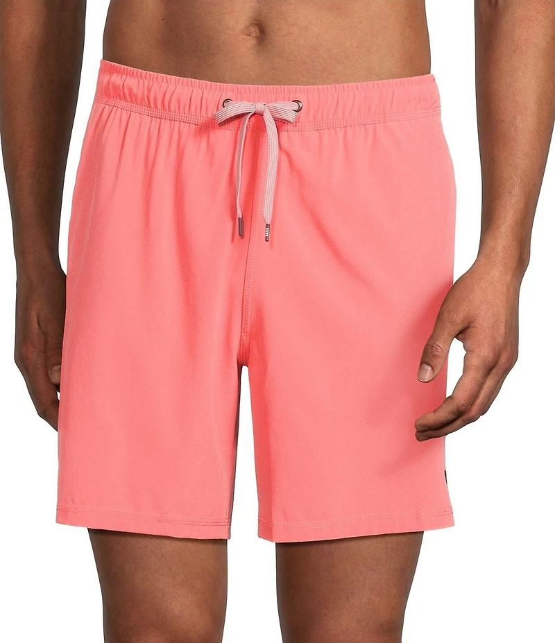 SAXX Oh Buoy 2N1 Pineapple 7#double; Inseam Slim Fit Volley Swim Shorts