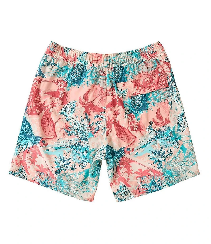SAXX Oh Buoy 2N1 Vacation Collage Print 7#double; Inseam Volley Swim Trunks