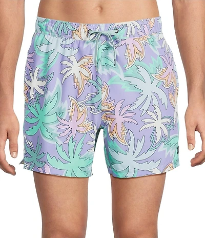 SAXX Oh Buoy 2N1 Xanadu Printed 5#double; Inseam Slim Fit Volley Swim Trunks