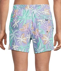 SAXX Oh Buoy 2N1 Xanadu Printed 5#double; Inseam Slim Fit Volley Swim Trunks