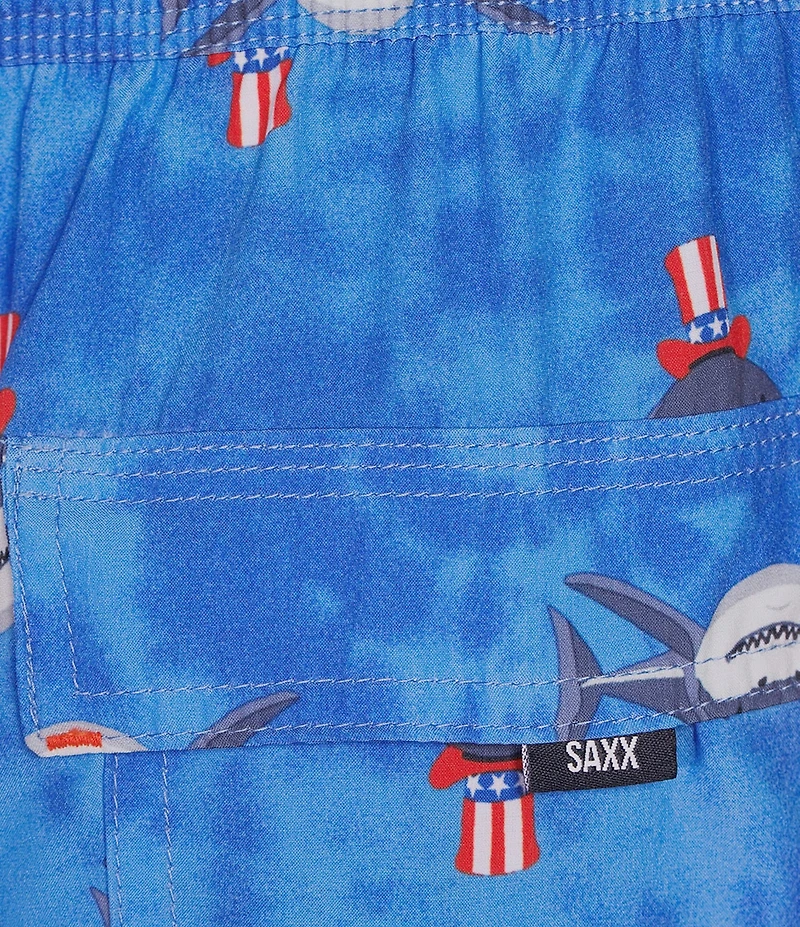 SAXX Oh Buoy I Want You Printed 7#double; Inseam Swim Trunks