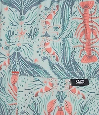 SAXX Oh Buoy Lobster Printed 7#double; Inseam Swim Trunks