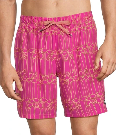 SAXX Oh Buoy Printed 7#double; Inseam Swim Trunks