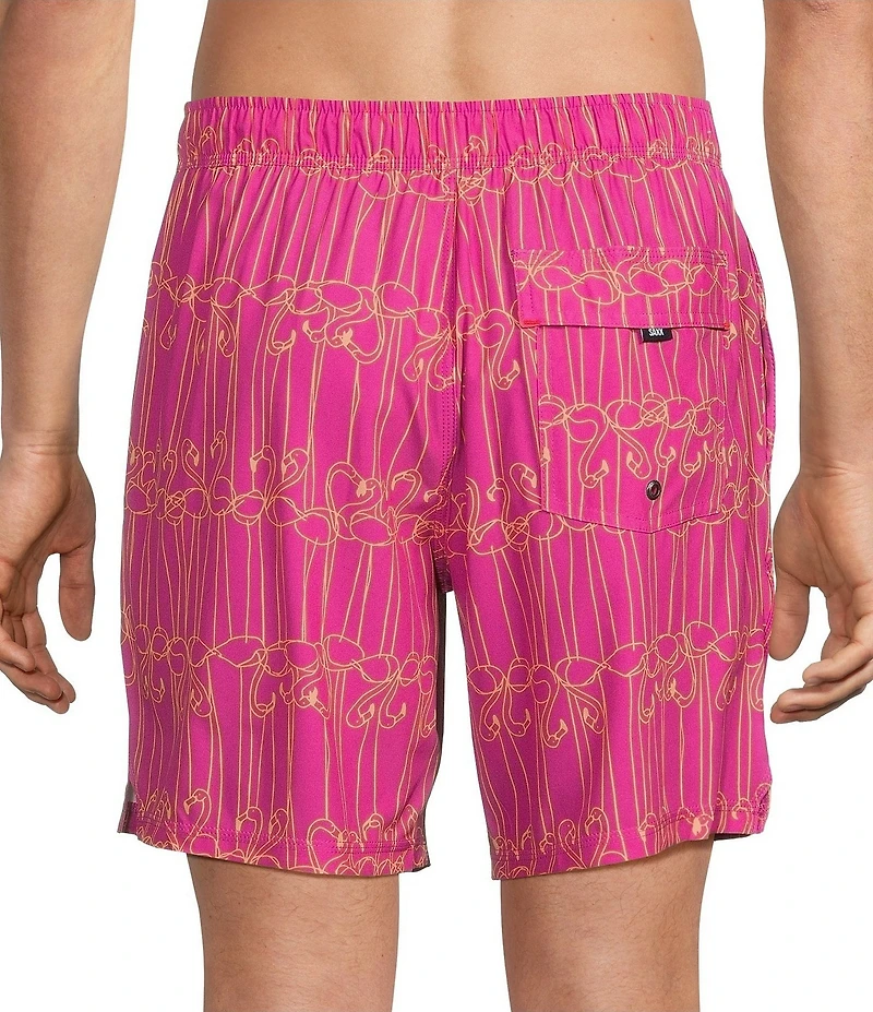 SAXX Oh Buoy Printed 7#double; Inseam Swim Trunks
