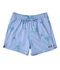 SAXX Palmtastic Oh Buoy 2N1 5#double; Inseam Slim Fit Volley Swim Shorts