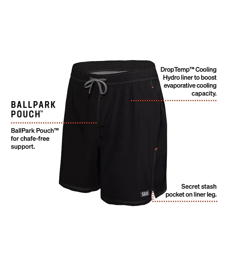 SAXX Performance Solid 7#double; Inseam Volley Swim Trunks