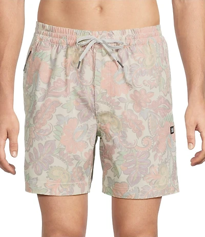 SAXX Sea to Shore 2N1 Wild Paisley 6#double; Inseam Volley Swim Trunks