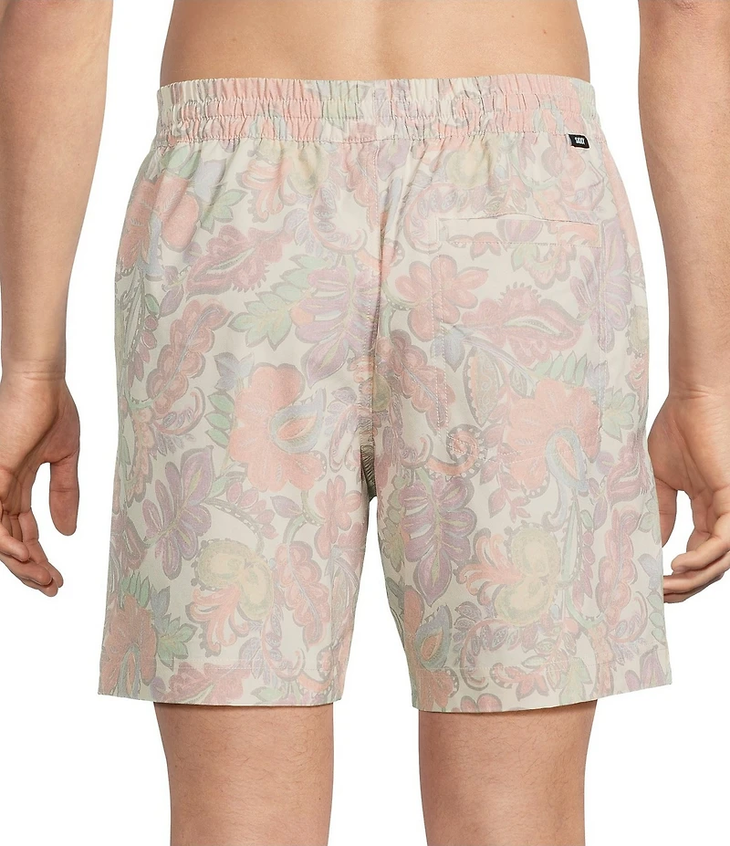 SAXX Sea to Shore 2N1 Wild Paisley 6#double; Inseam Volley Swim Trunks