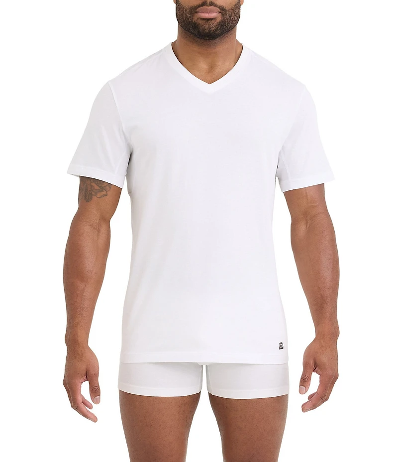 Saxx Short Sleeve V-Neck Drop Temp Cotton Tee 2-Pack