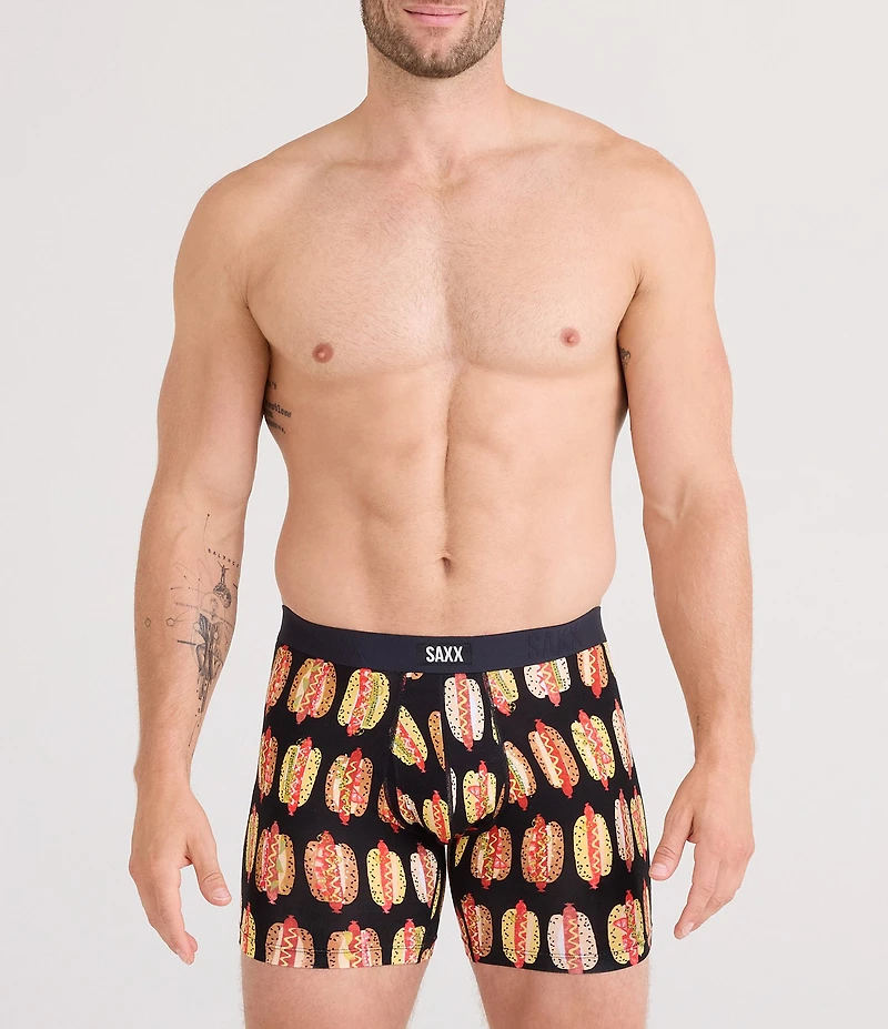 SAXX Vibe Xtra Soft Comfort Throwback Stripe Printed 6#double; Boxer Briefs