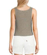 Say What Sleeveless Hook & Eye Vest