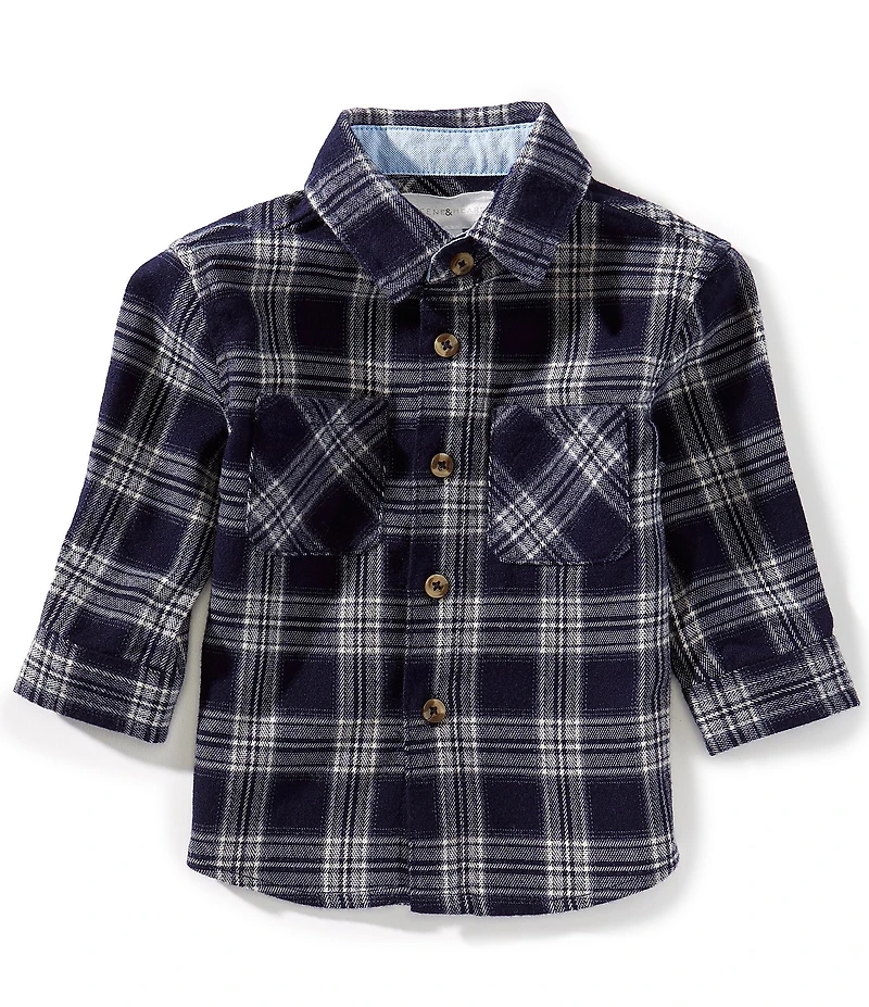 Scene & Heard Baby Boys Plaid Flannel Long Sleeve Button Front Shirt