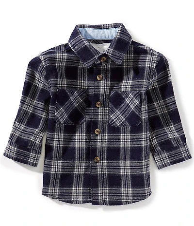Scene & Heard Baby Boys Plaid Flannel Long Sleeve Button Front Shirt