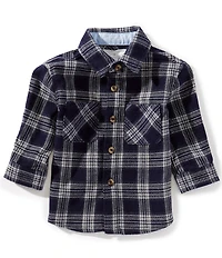 Scene & Heard Baby Boys Plaid Flannel Long Sleeve Button Front Shirt