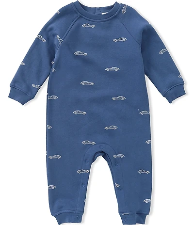 Scene&heard Baby Boys Long Sleeve Cars Fleece Romper