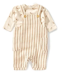 Scene&Heard Baby Boys Stripe Gauze Long Sleeve Cowboy Print Overall Set
