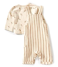Scene&Heard Baby Boys Stripe Gauze Long Sleeve Cowboy Print Overall Set