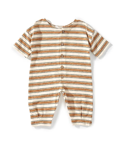 Scene&Heard Baby Boys Stripe Short Sleeve Shortall